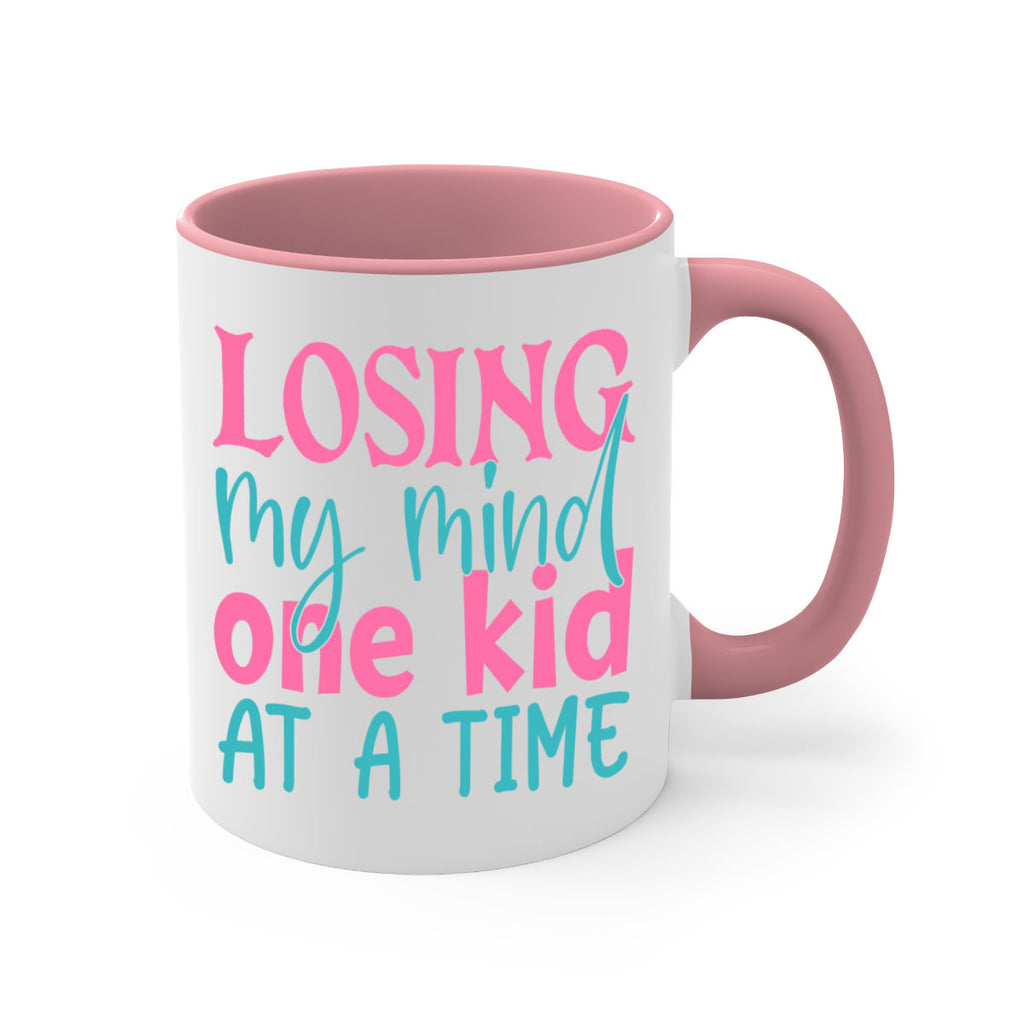 losing my mind one kid at a time 330#- mom-Mug / Coffee Cup