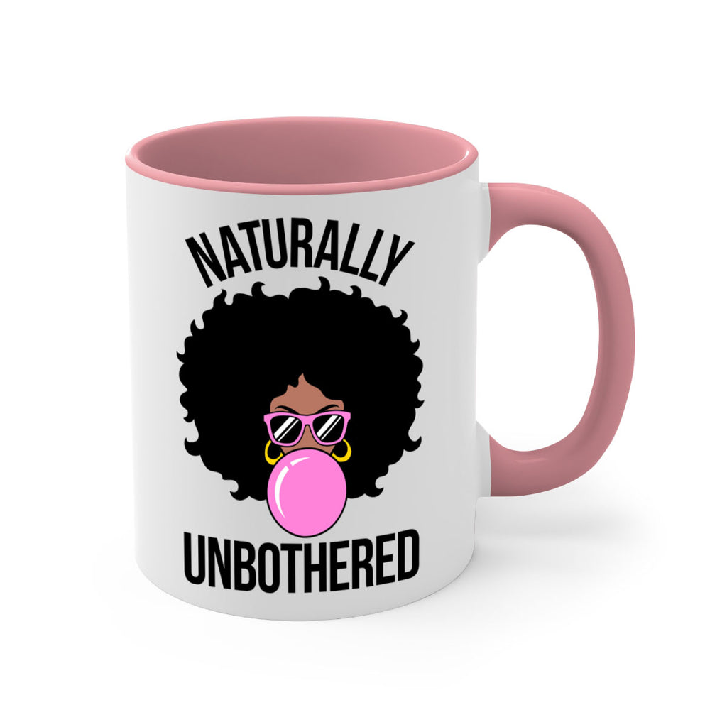naturally unbothered afro woman 64#- black words - phrases-Mug / Coffee Cup