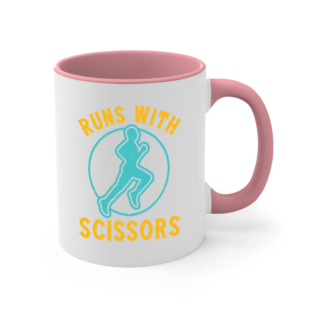 run with sclssors 25#- running-Mug / Coffee Cup