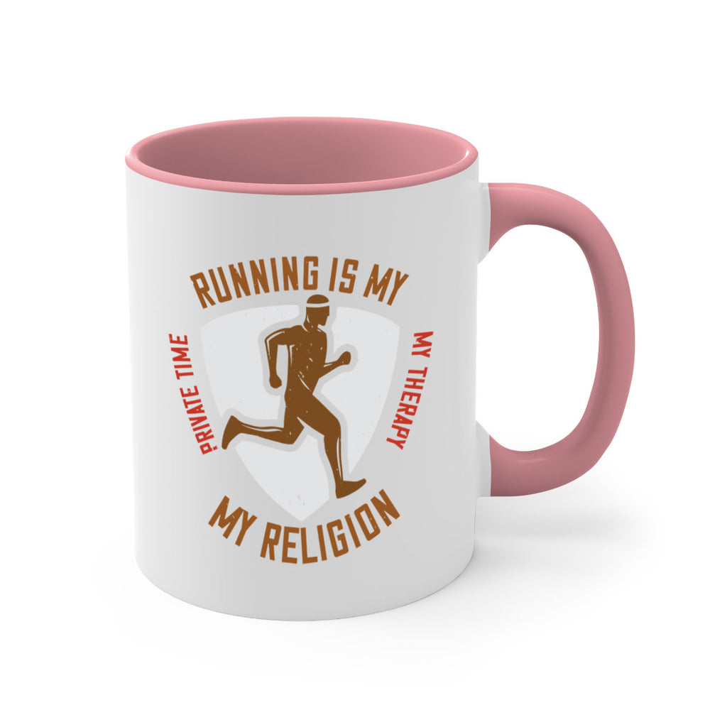 running is my private time my therapy my religion 21#- running-Mug / Coffee Cup