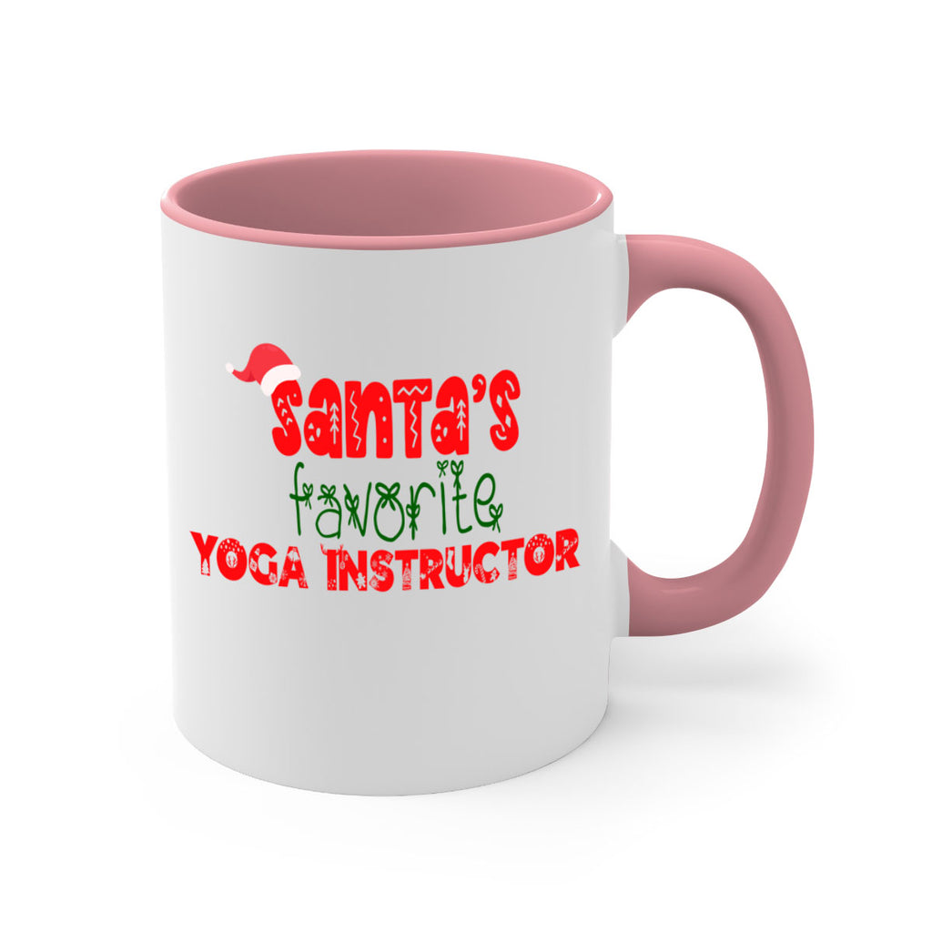 santas favorite yoga instructor style 1161#- christmas-Mug / Coffee Cup