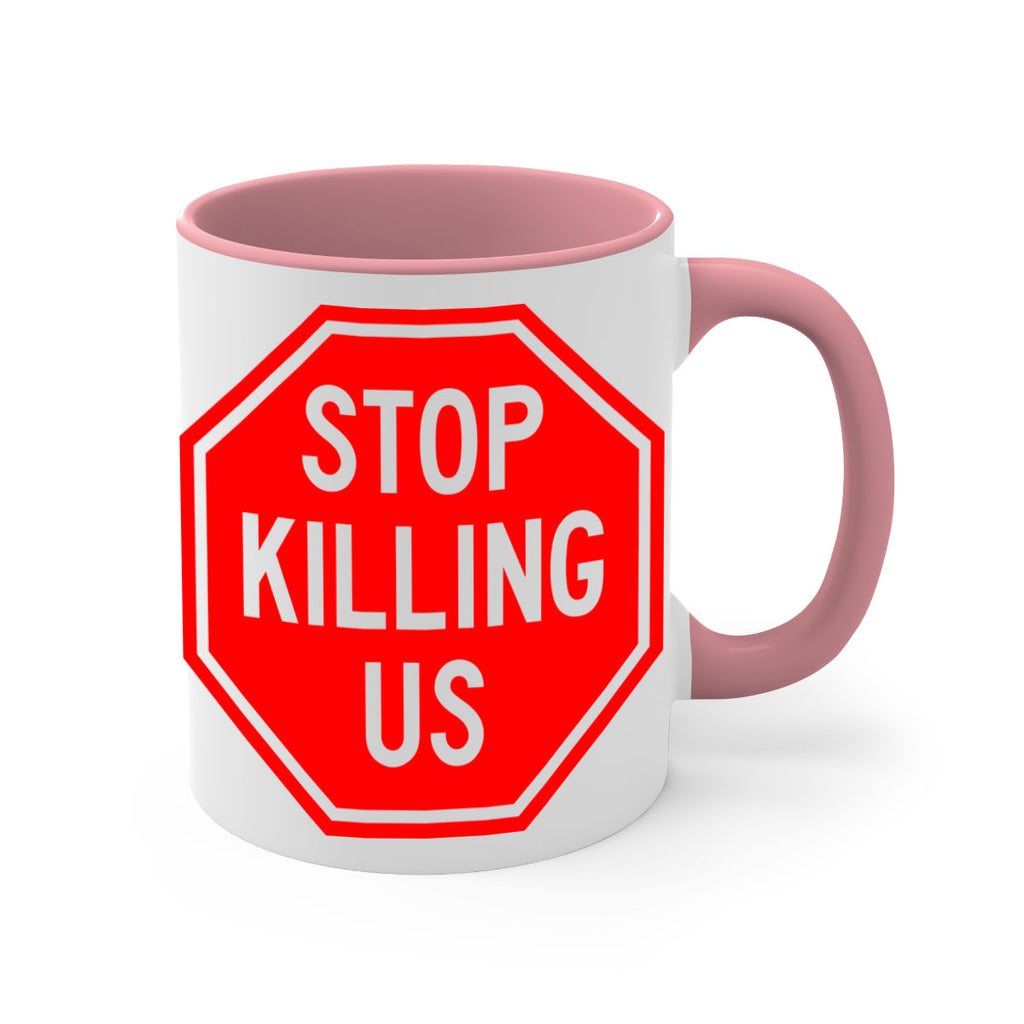 stop killing us 25#- black words - phrases-Mug / Coffee Cup