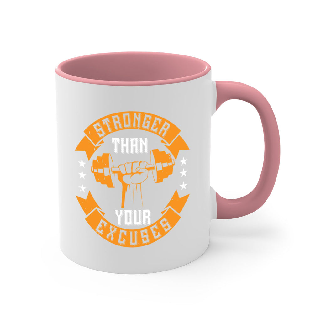stronger than your excuses 70#- gym-Mug / Coffee Cup