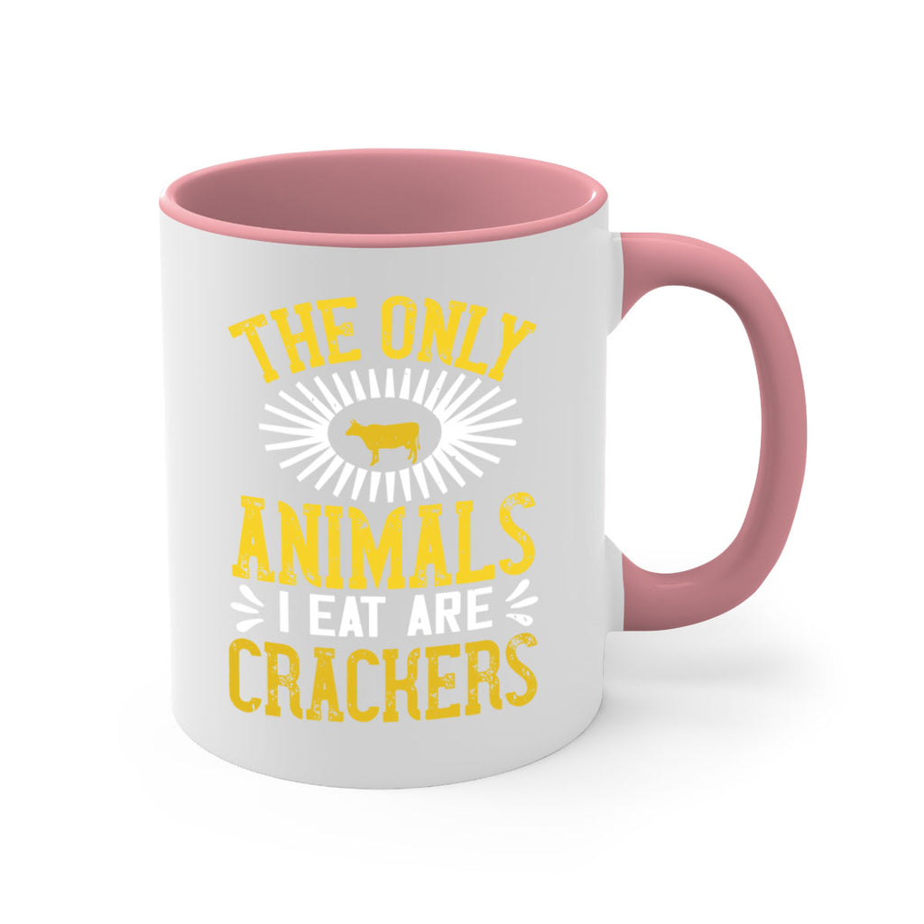the only animals i eat are crackers 21#- vegan-Mug / Coffee Cup
