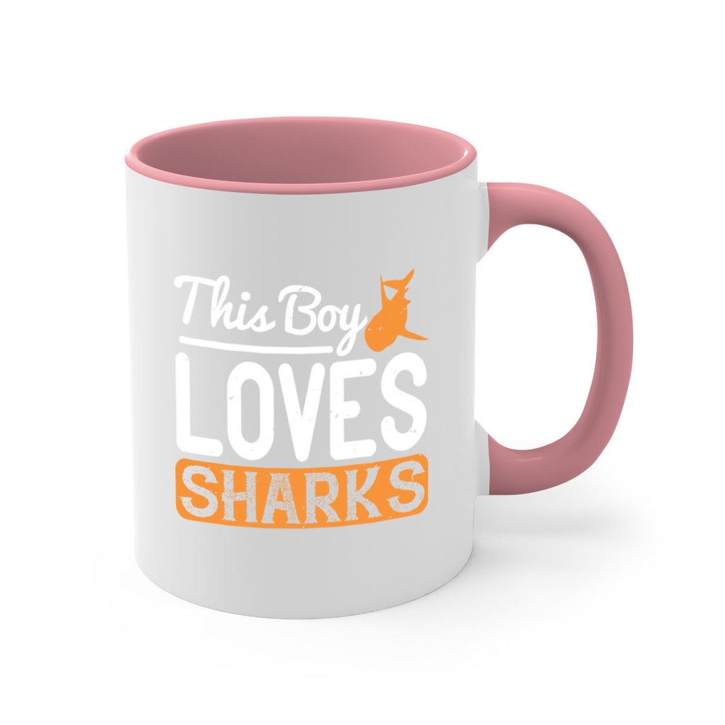this boy loves sharks Style 14#- Shark-Fish-Mug / Coffee Cup