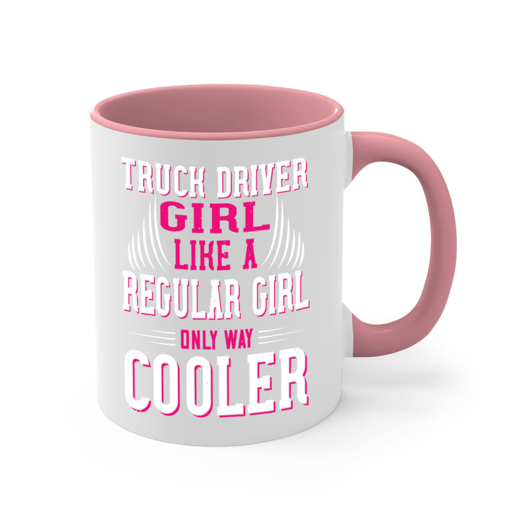 truck driver girl like a regular girl only way cooler Style 16#- truck driver-Mug / Coffee Cup