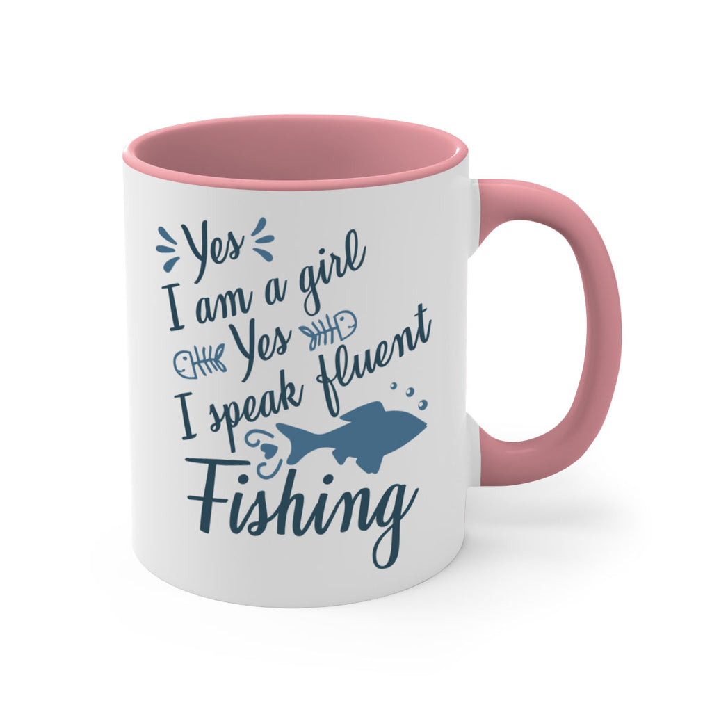 yes i am a girl 9#- fishing-Mug / Coffee Cup