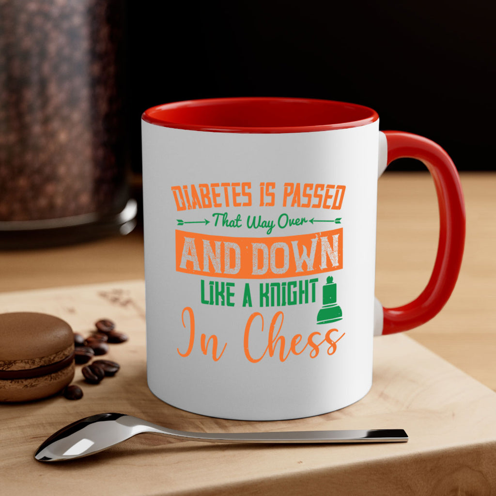 Diabetes is passed that way over and down like a knight in chess Style 48#- diabetes-Mug / Coffee Cup