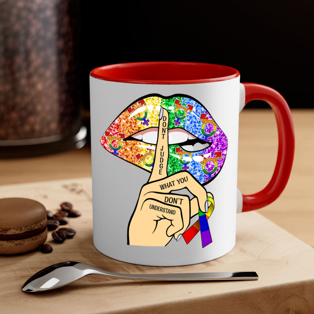 DonT Judge Lgbt Pride Lips  38#- lgbt-Mug / Coffee Cup