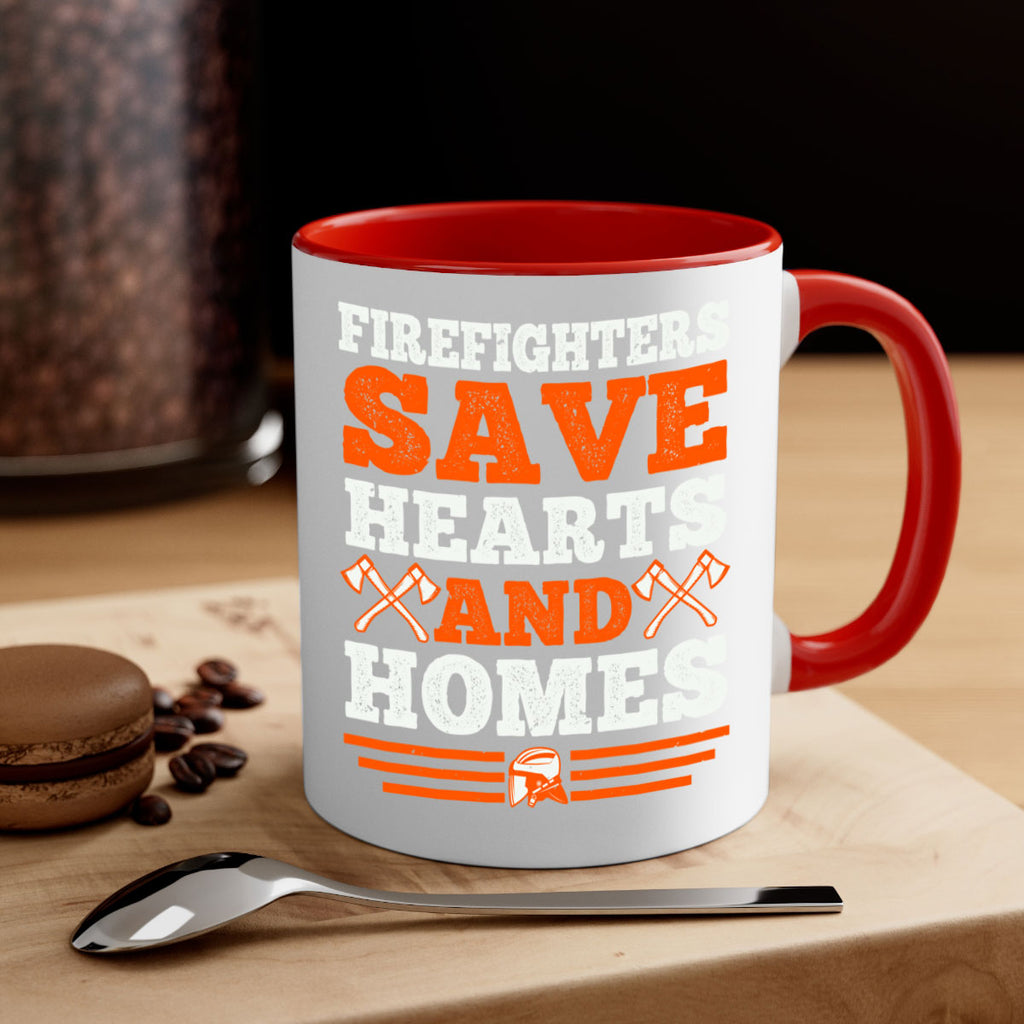 Firefighters save hearts and homes Style 71#- fire fighter-Mug / Coffee Cup