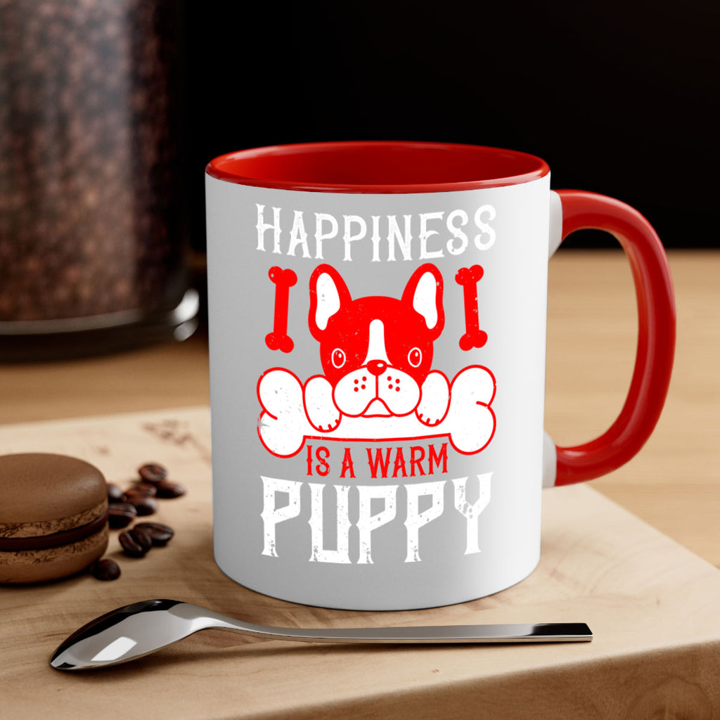 Happiness is a warm puppy Style 203#- Dog-Mug / Coffee Cup