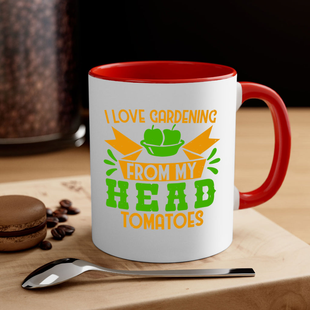 I love gardening from my head tomatoes 54#- Farm and garden-Mug / Coffee Cup