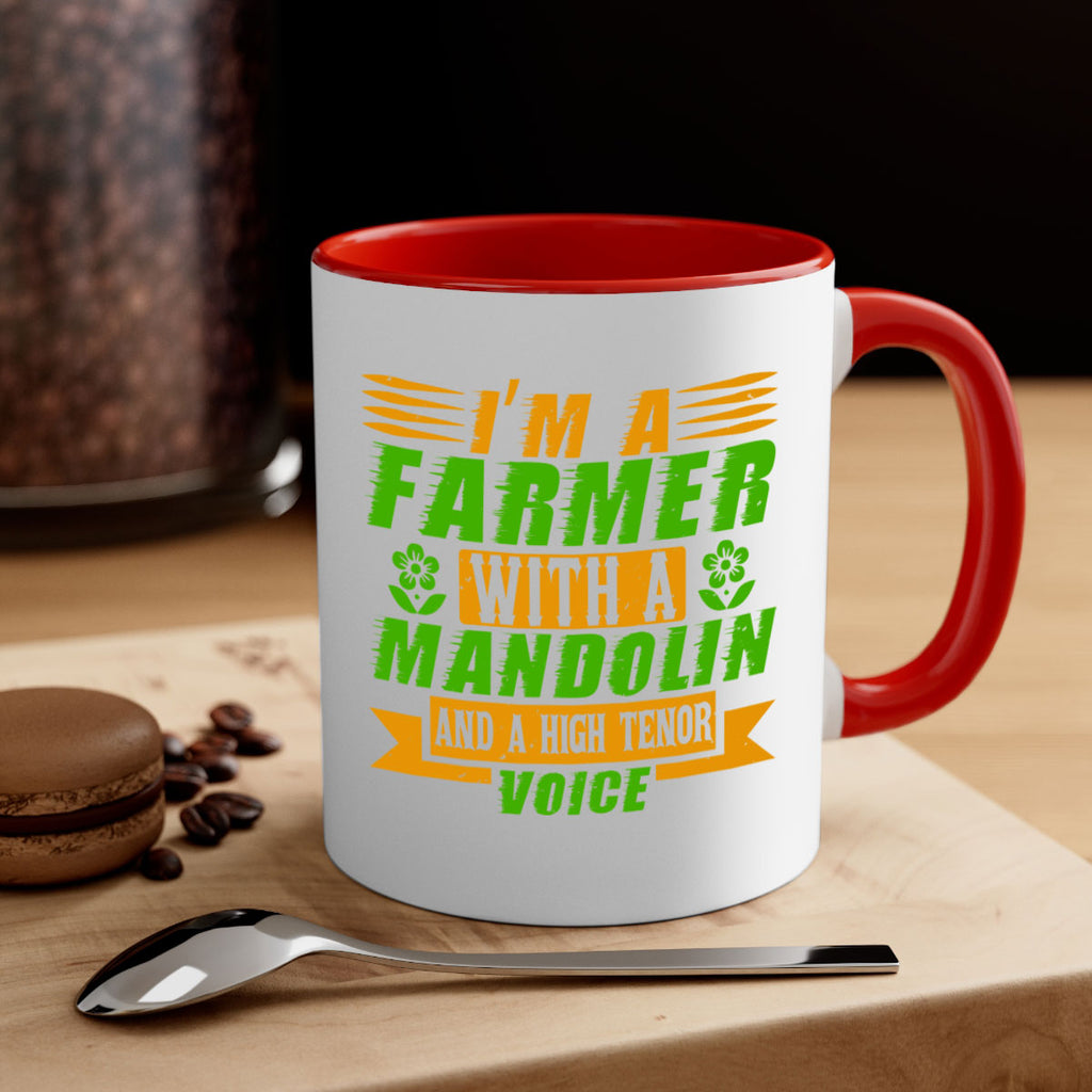 Im A Farmer With a mandolin 48#- Farm and garden-Mug / Coffee Cup