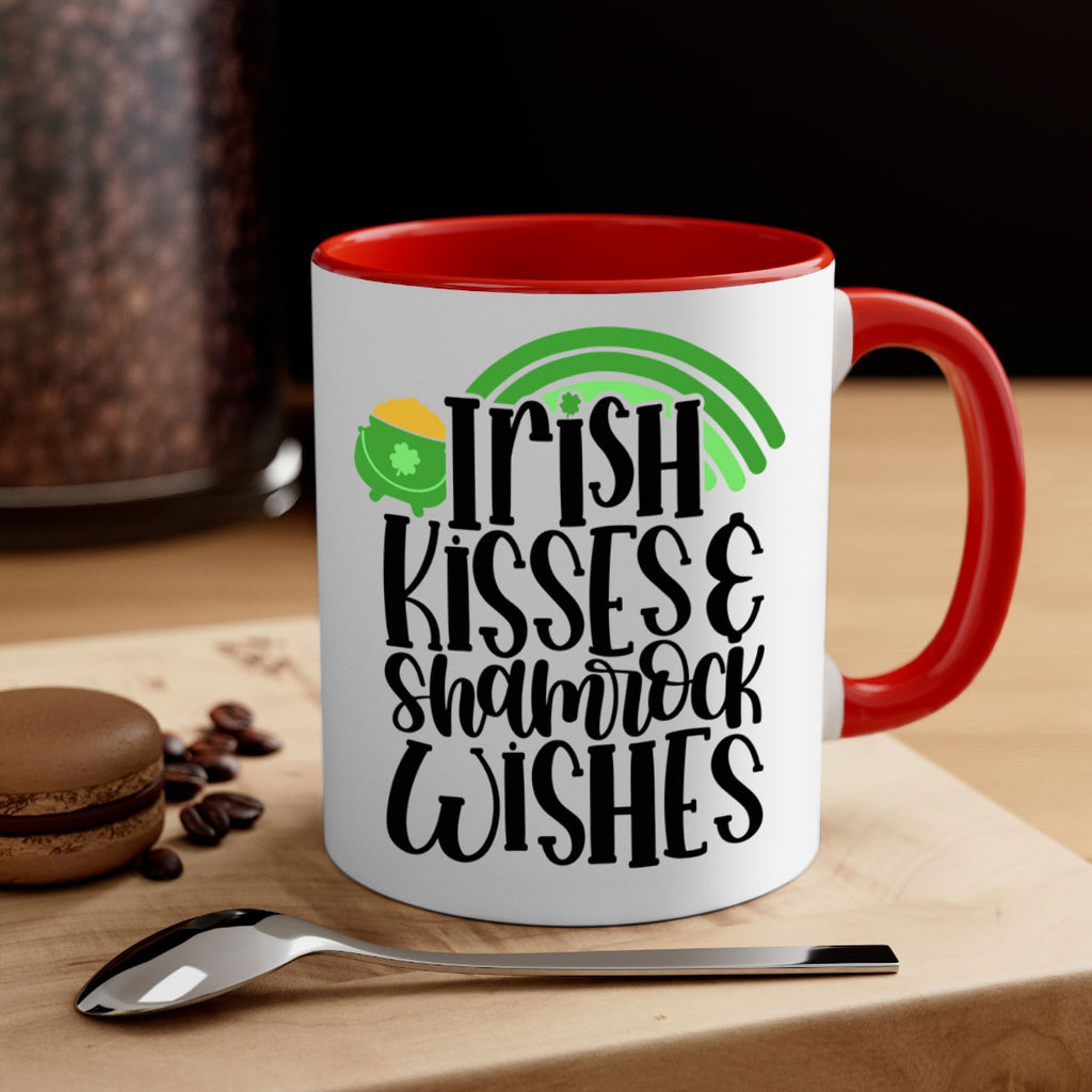 Irish Kisses Shamrock Wishes Style 80#- St Patricks Day-Mug / Coffee Cup