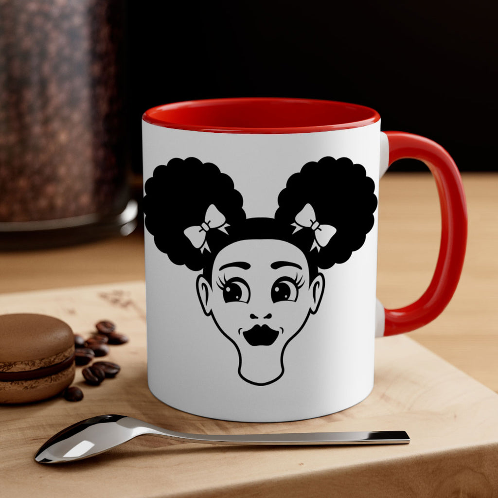 afro puffs girl face 73#- Black women - Girls-Mug / Coffee Cup