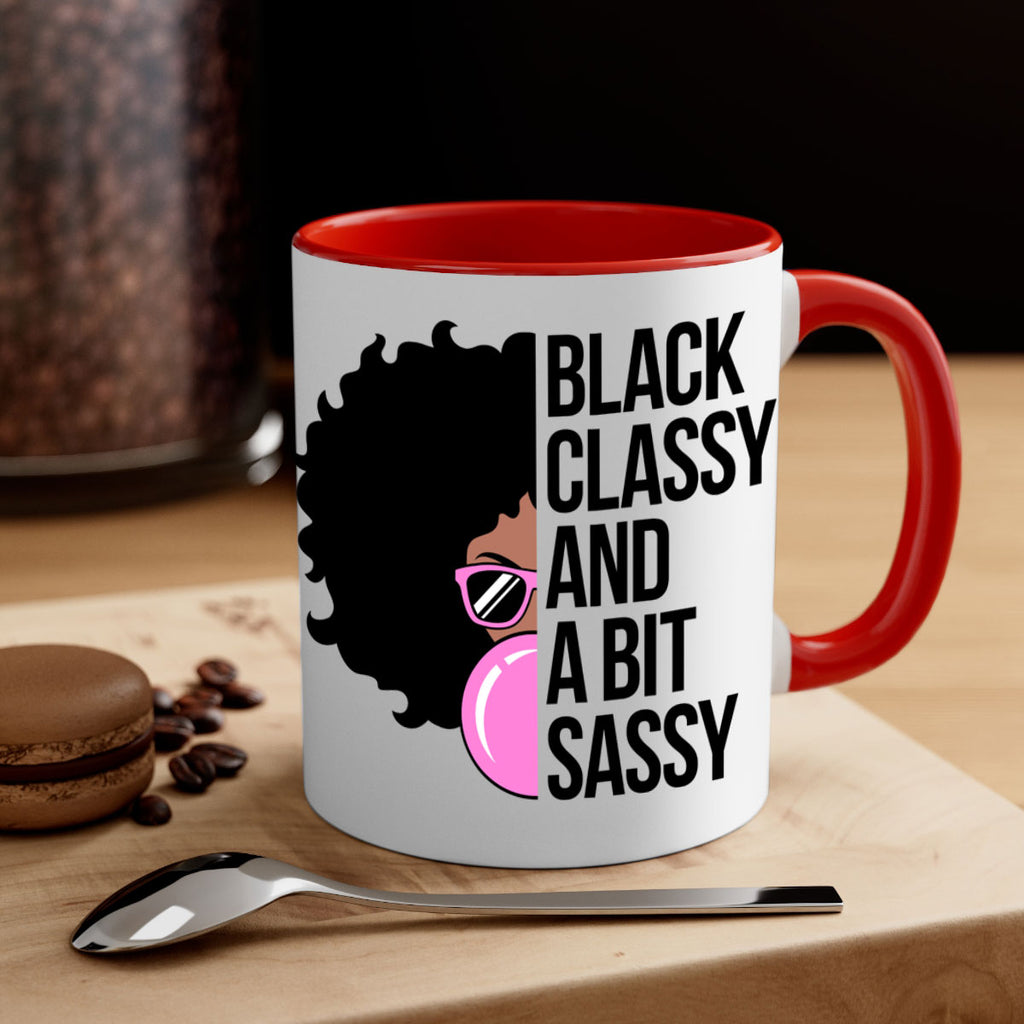 black classy and a bit sassy 250#- black words - phrases-Mug / Coffee Cup