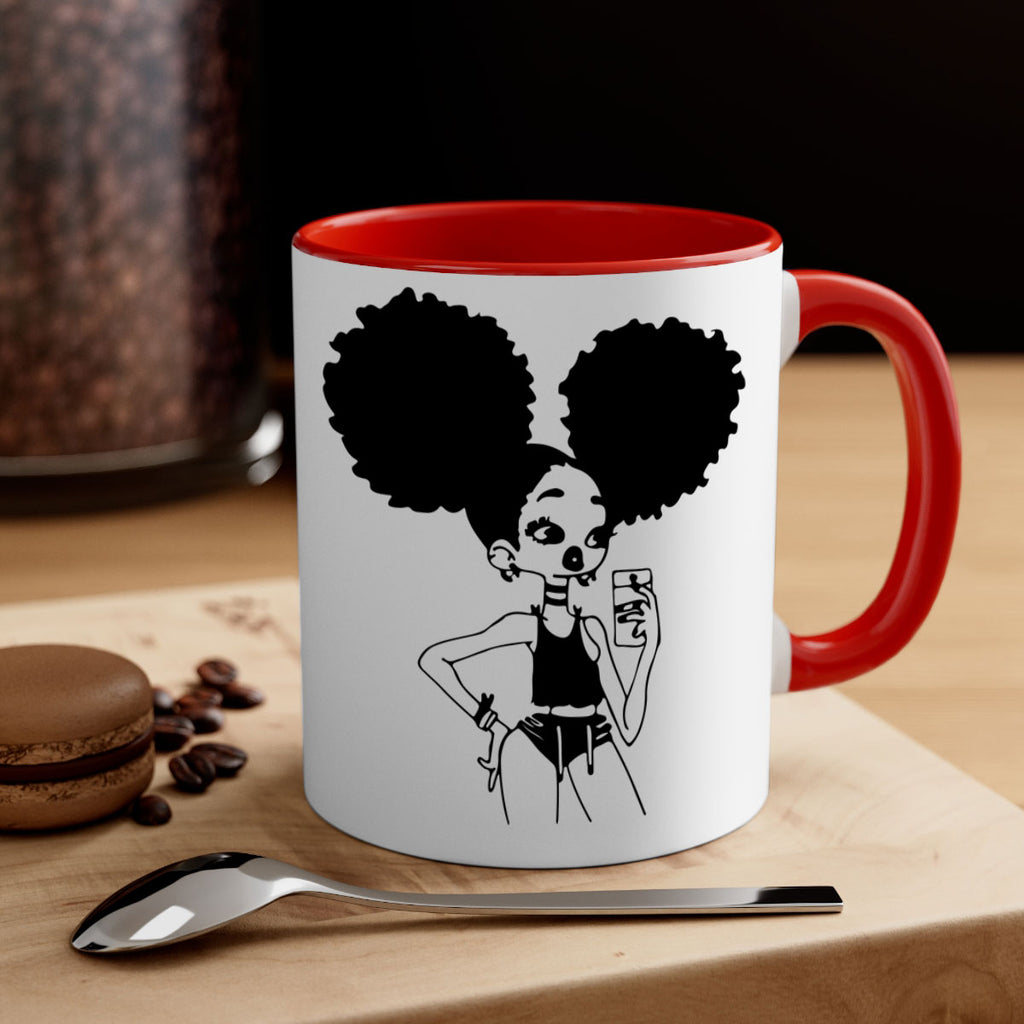 black girl taking mirror selfie  2#- Black women - Girls-Mug / Coffee Cup