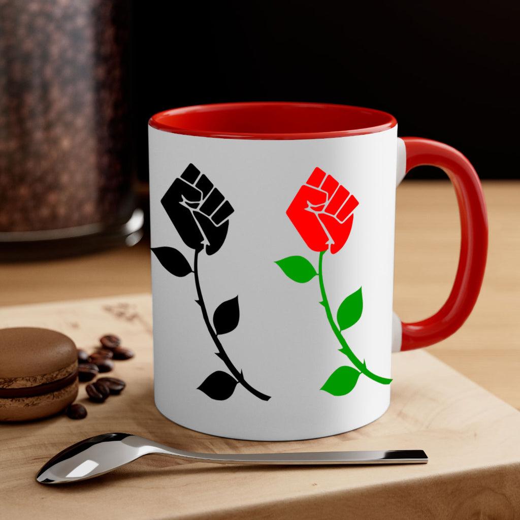 black power fist rose 197#- black words - phrases-Mug / Coffee Cup
