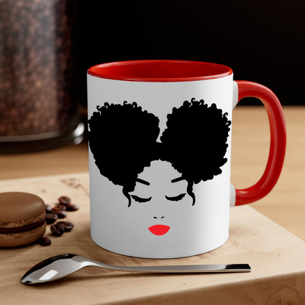black woman red lips 9#- Black women - Girls-Mug / Coffee Cup