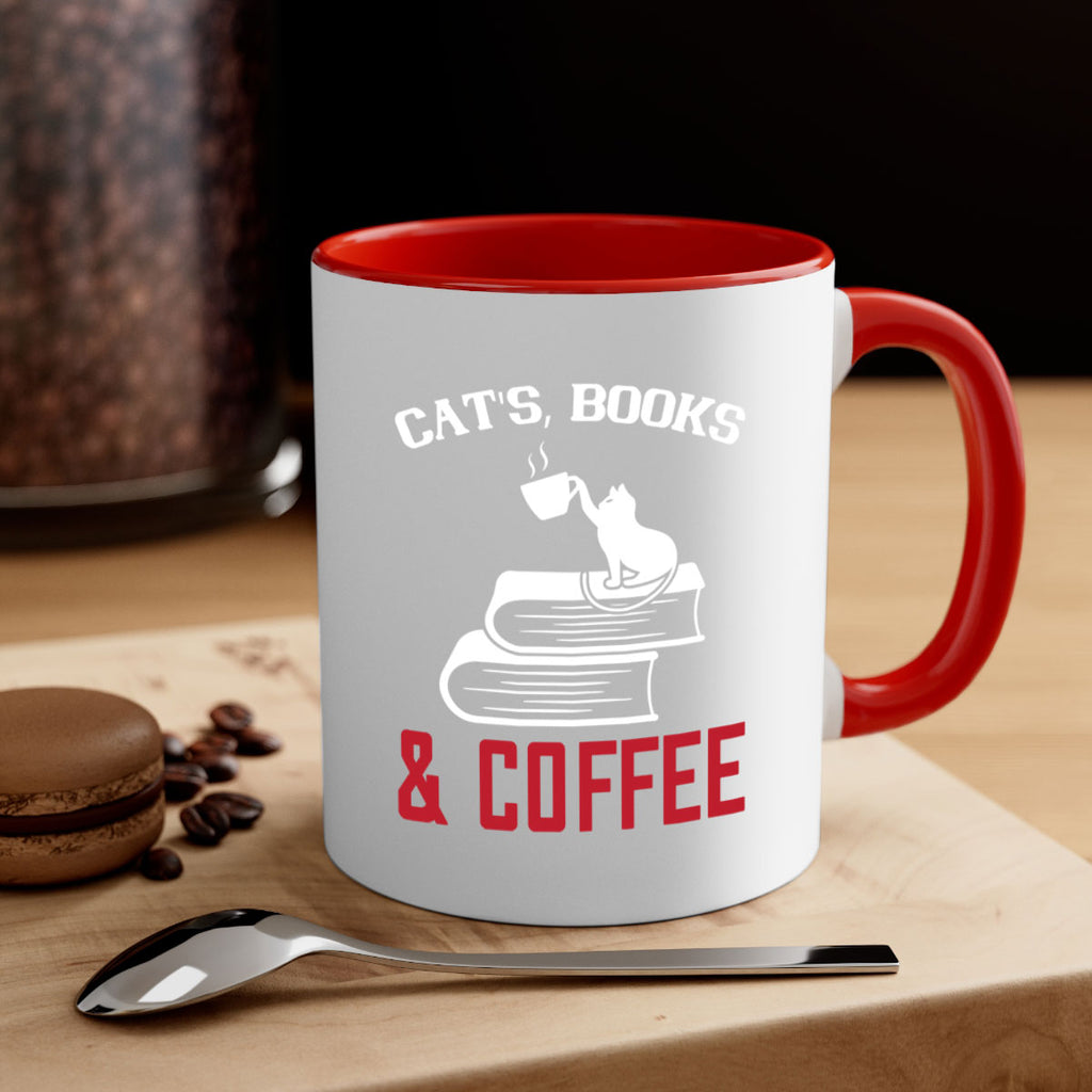 cats book and coffee Style 37#- cat-Mug / Coffee Cup