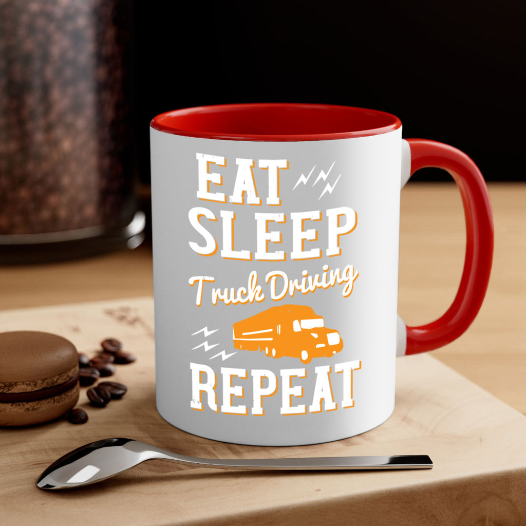 eat sleep truck driving repeat Style 3#- truck driver-Mug / Coffee Cup