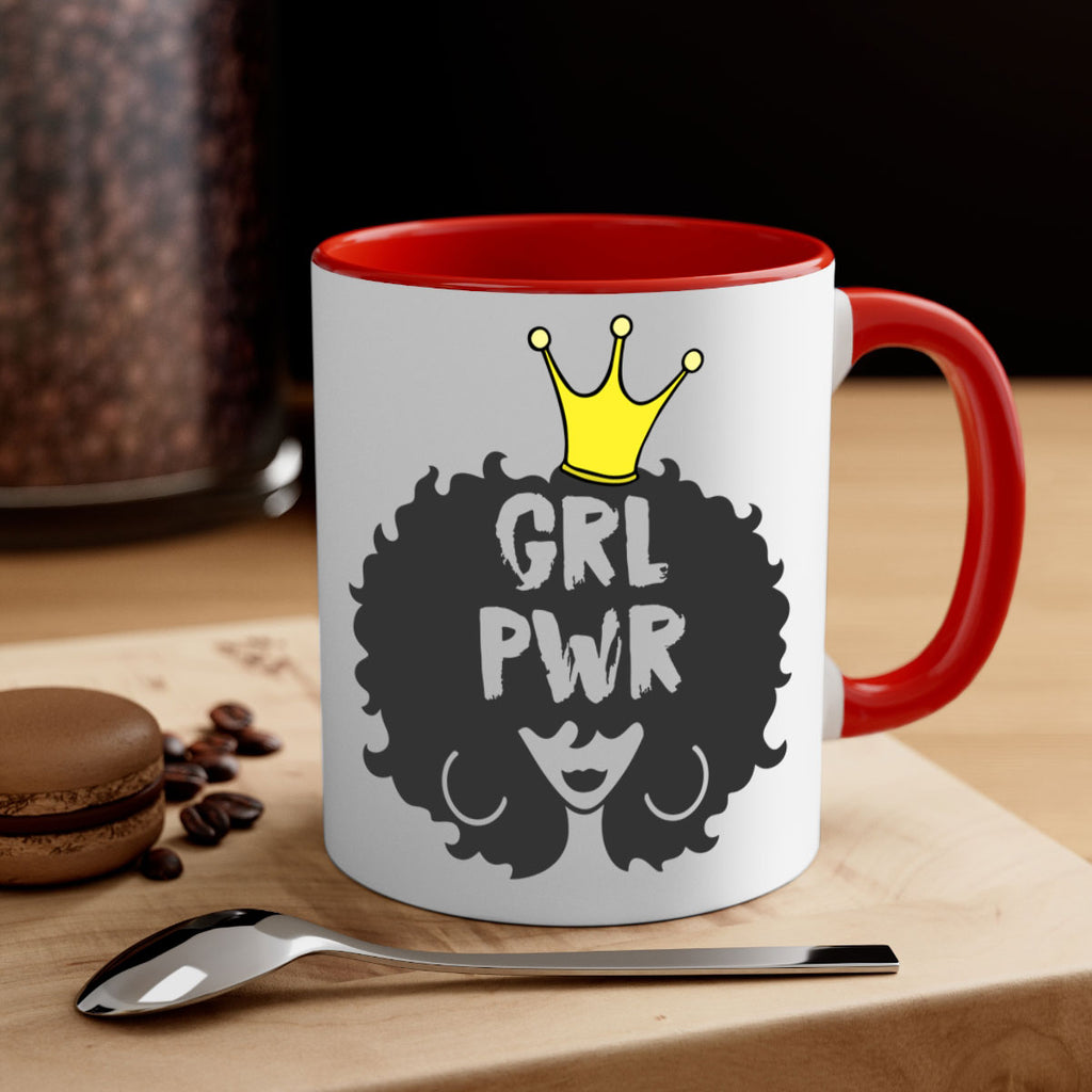 girl power with crown 34#- Black women - Girls-Mug / Coffee Cup