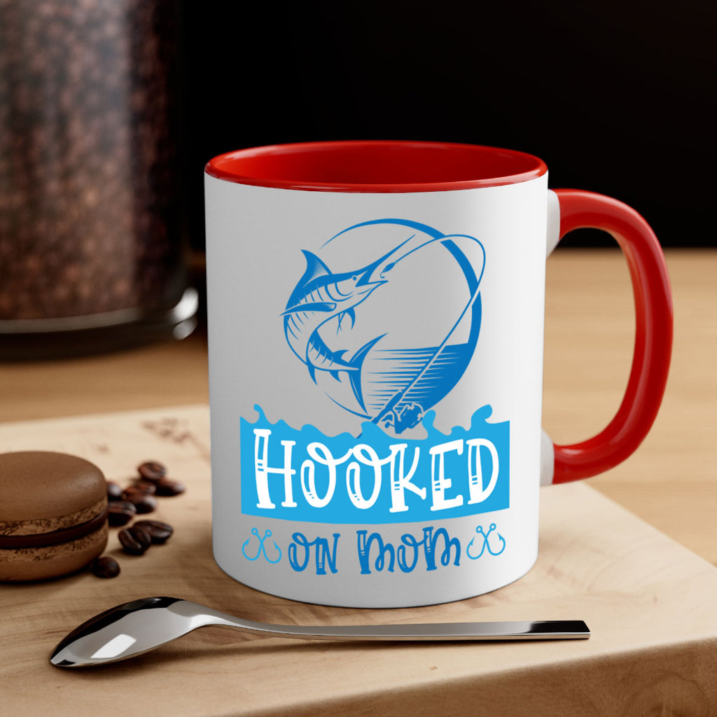 hooked on mom 217#- fishing-Mug / Coffee Cup