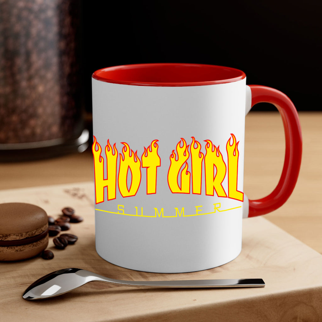 hot girl  summer fire 123#- black words - phrases-Mug / Coffee Cup