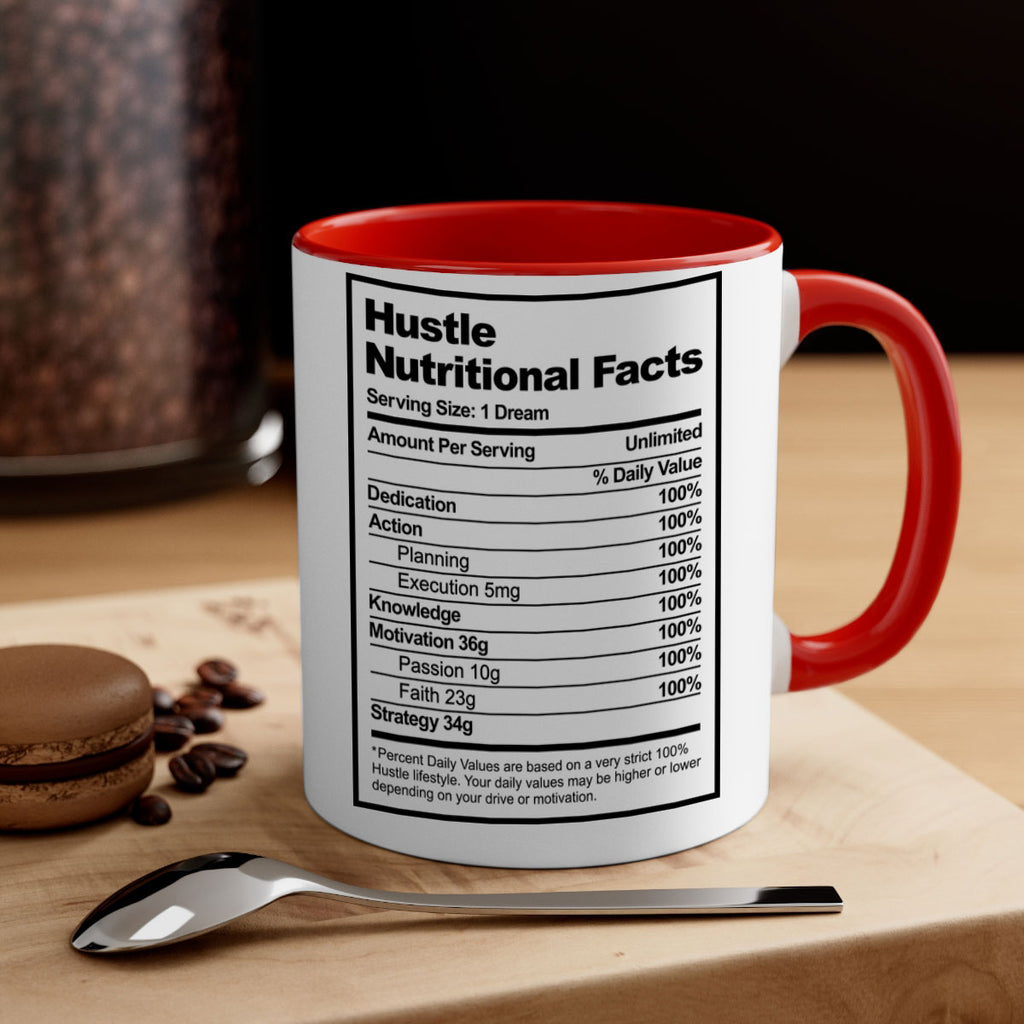 hustle nutritional facts 121#- black words - phrases-Mug / Coffee Cup
