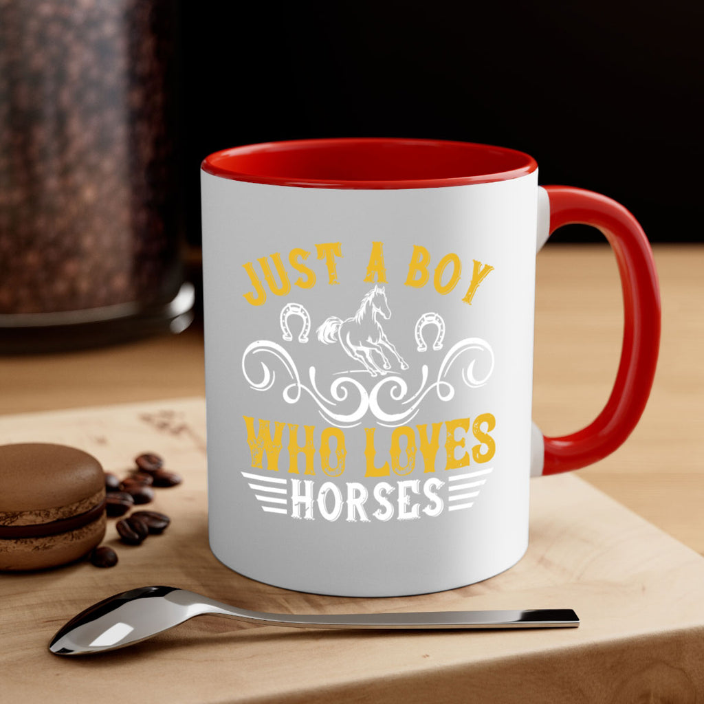 just a boy who loves horses Style 32#- horse-Mug / Coffee Cup