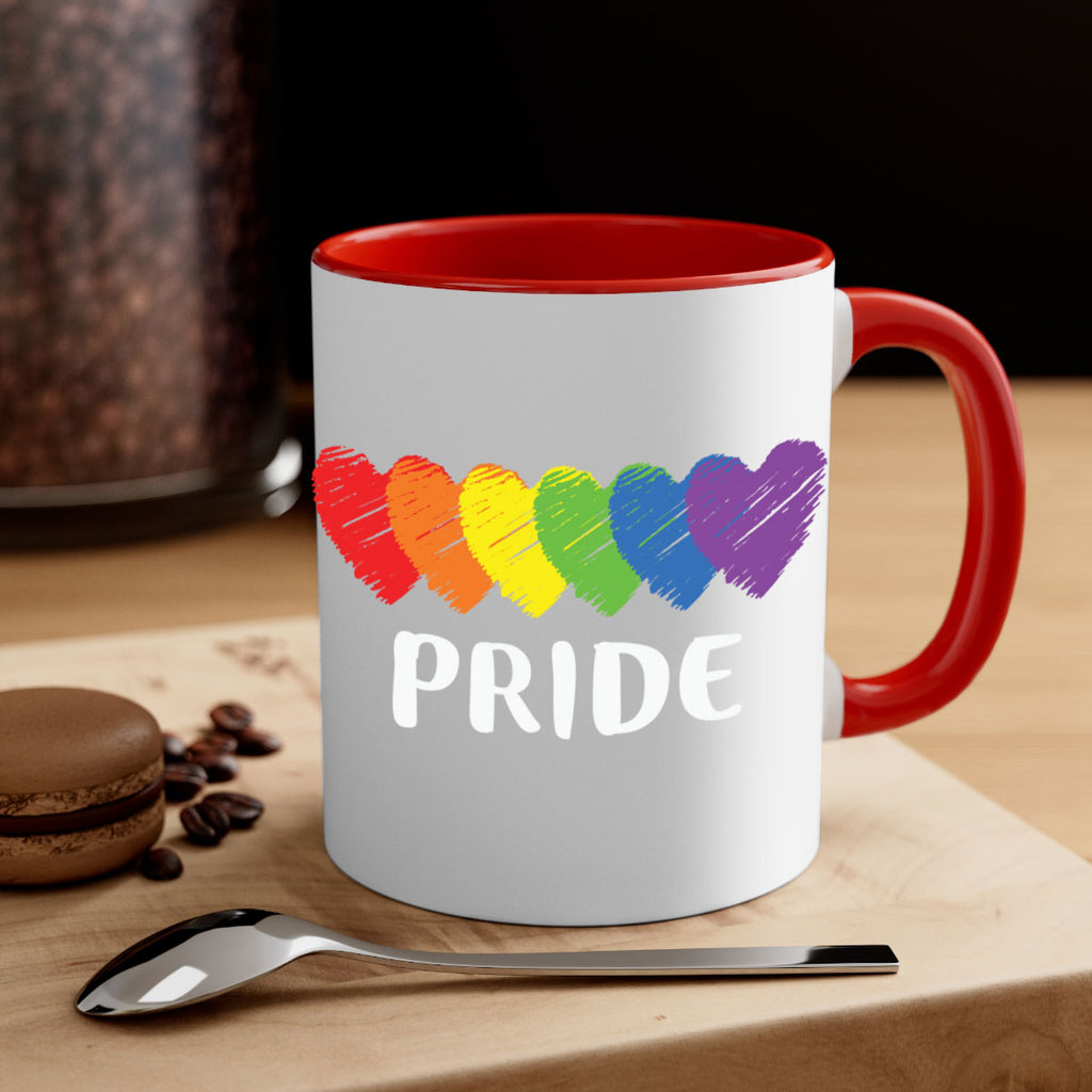 lgbt pride flag rainbow hearts lgbt 99#- lgbt-Mug / Coffee Cup