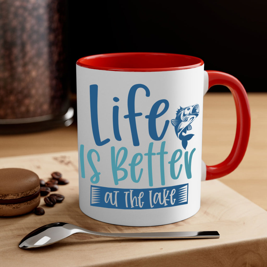 life is better at the lake 204#- fishing-Mug / Coffee Cup