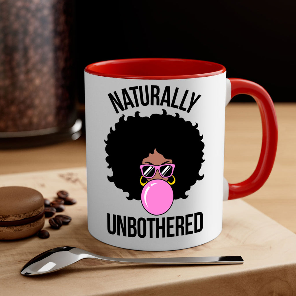 naturally unbothered afro woman 64#- black words - phrases-Mug / Coffee Cup