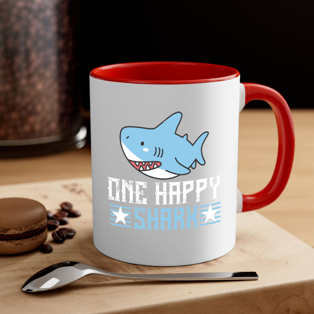 one happy shark Style 50#- Shark-Fish-Mug / Coffee Cup