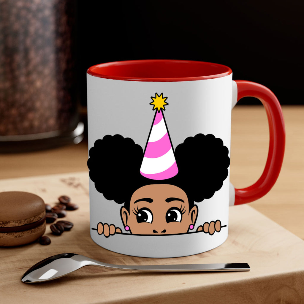 peekaboo afro puffs birthday girl 24#- Black women - Girls-Mug / Coffee Cup