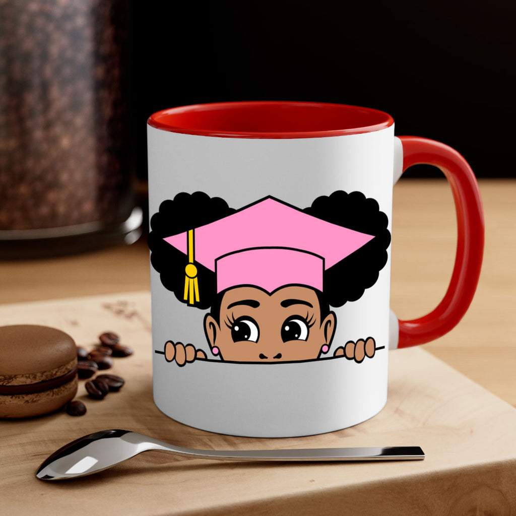 peekaboo afro puffs grad girl 23#- Black women - Girls-Mug / Coffee Cup