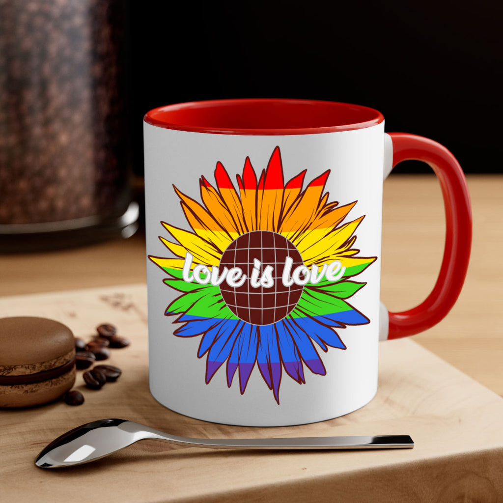 rainbow sunflower love is love 26#- lgbt-Mug / Coffee Cup