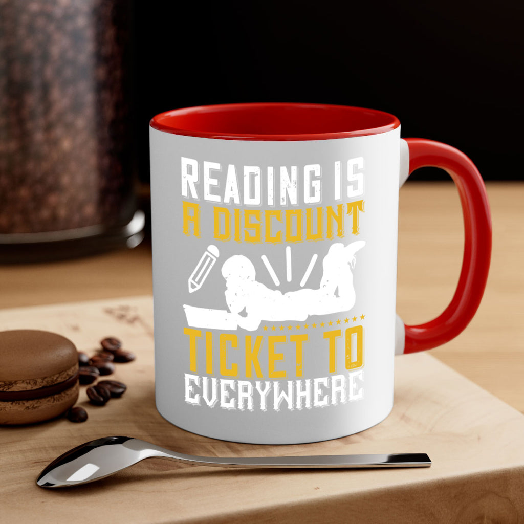reading is a discount ticket to everywhere 16#- Reading - Books-Mug / Coffee Cup