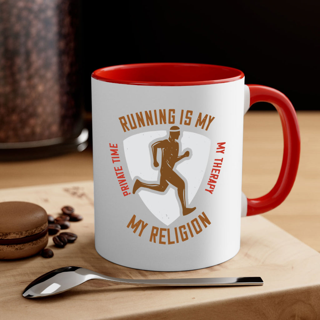 running is my private time my therapy my religion 21#- running-Mug / Coffee Cup