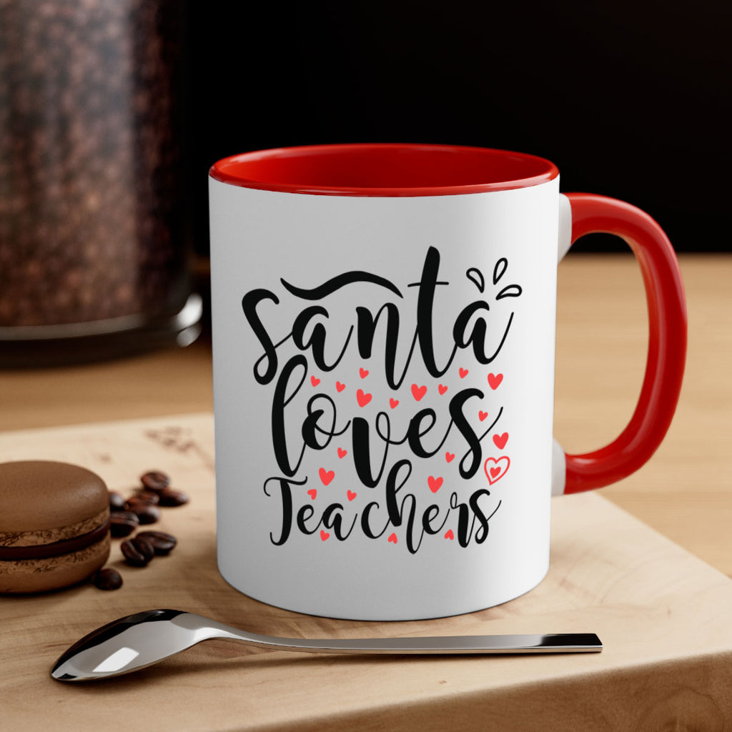 santa loves teachers 23#- christmas-Mug / Coffee Cup