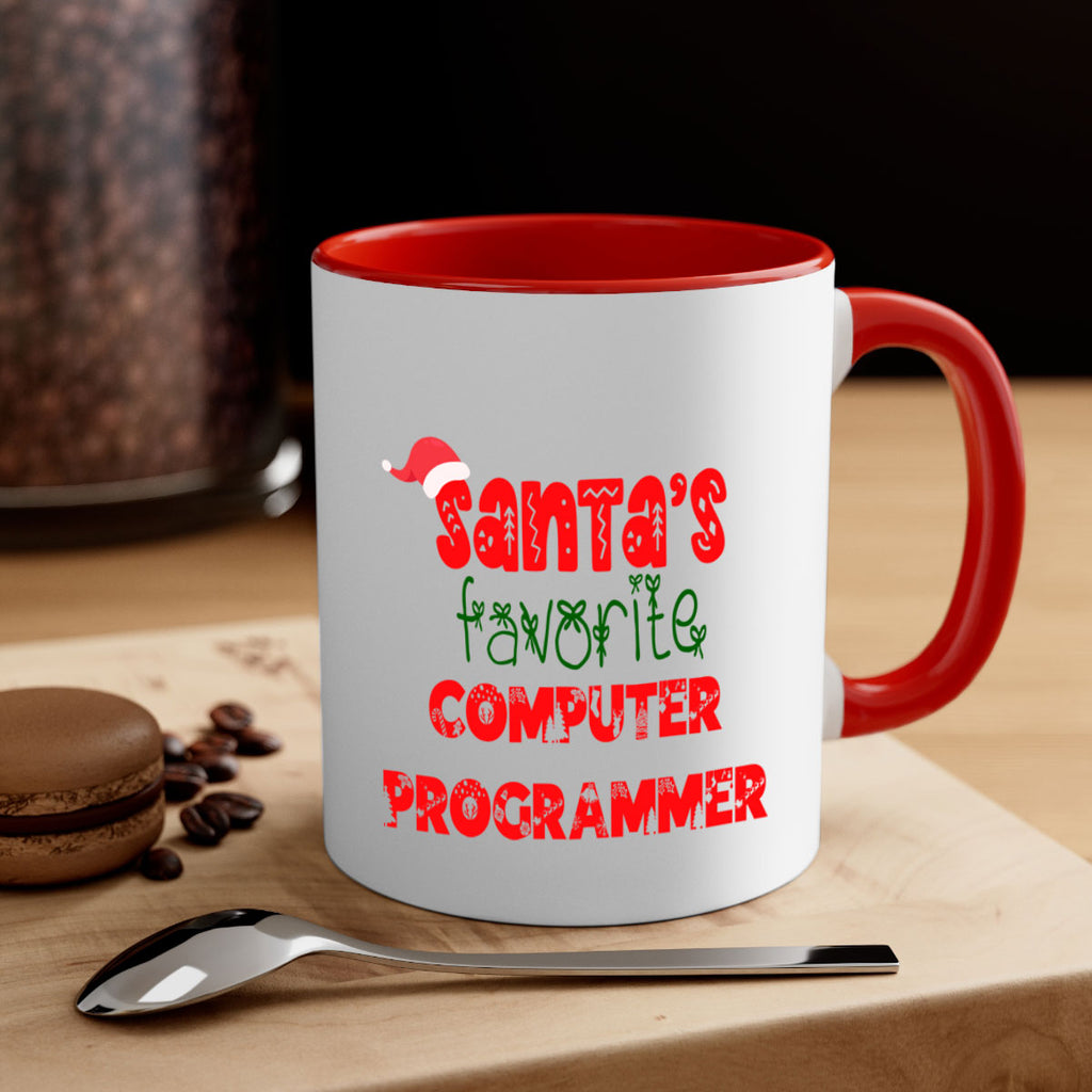 santas favorite computer programmer style 731#- christmas-Mug / Coffee Cup