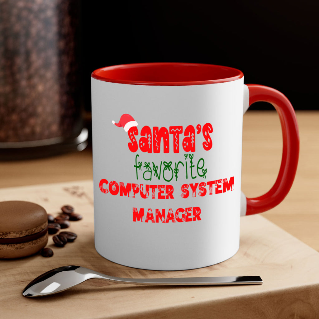 santas favorite computer system manager style 733#- christmas-Mug / Coffee Cup