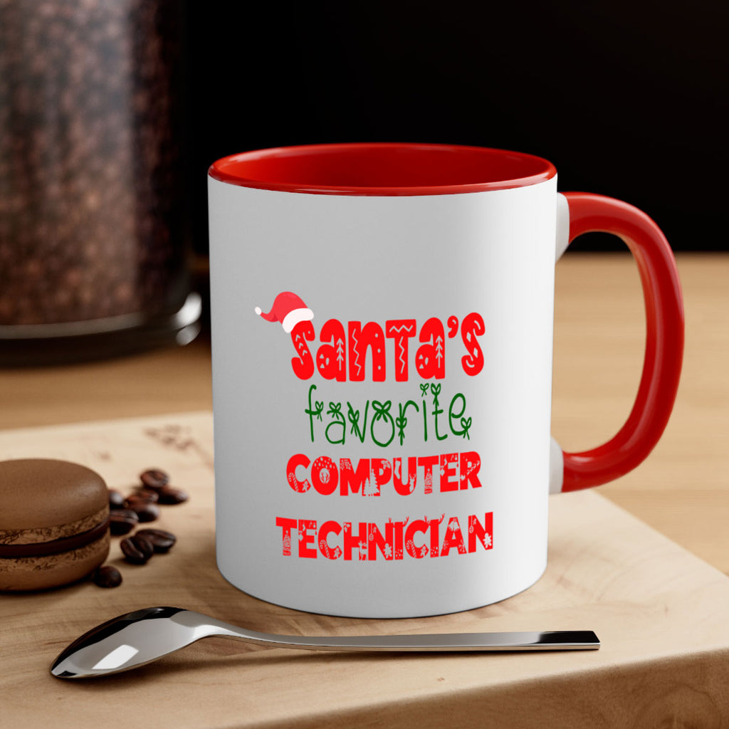 santas favorite computer technician style 734#- christmas-Mug / Coffee Cup