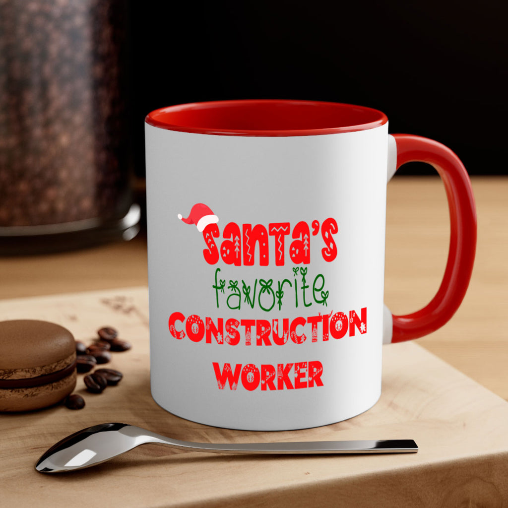santas favorite construction worker style 739#- christmas-Mug / Coffee Cup