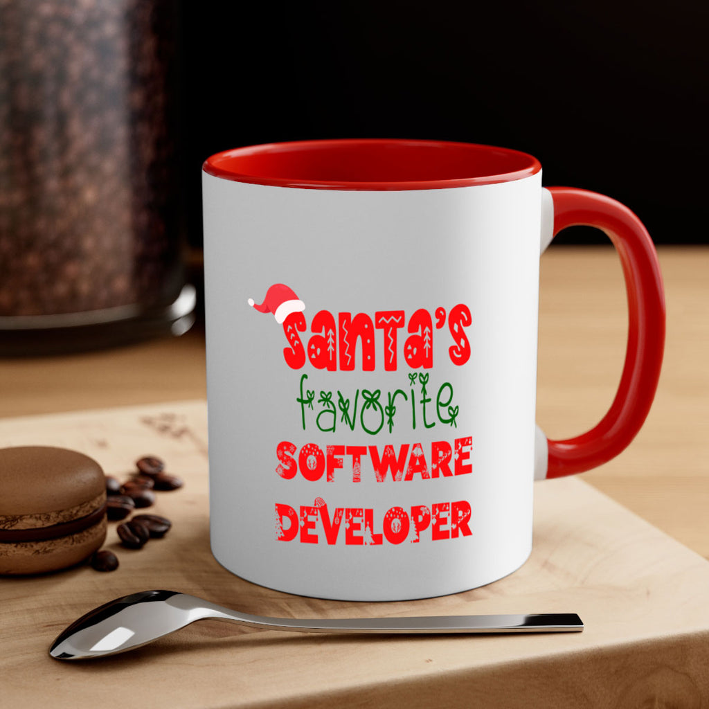 santas favorite software developer style 1087#- christmas-Mug / Coffee Cup
