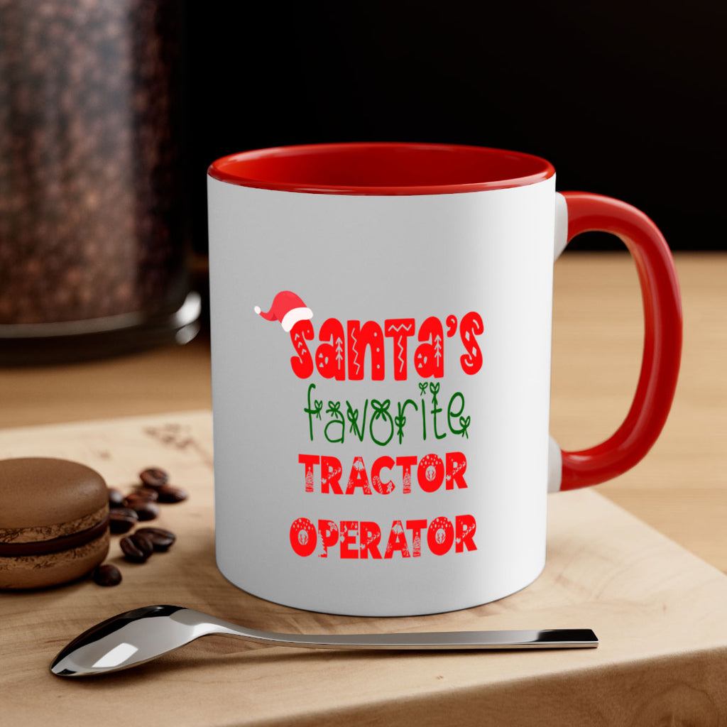 santas favorite tractor operator style 1125#- christmas-Mug / Coffee Cup