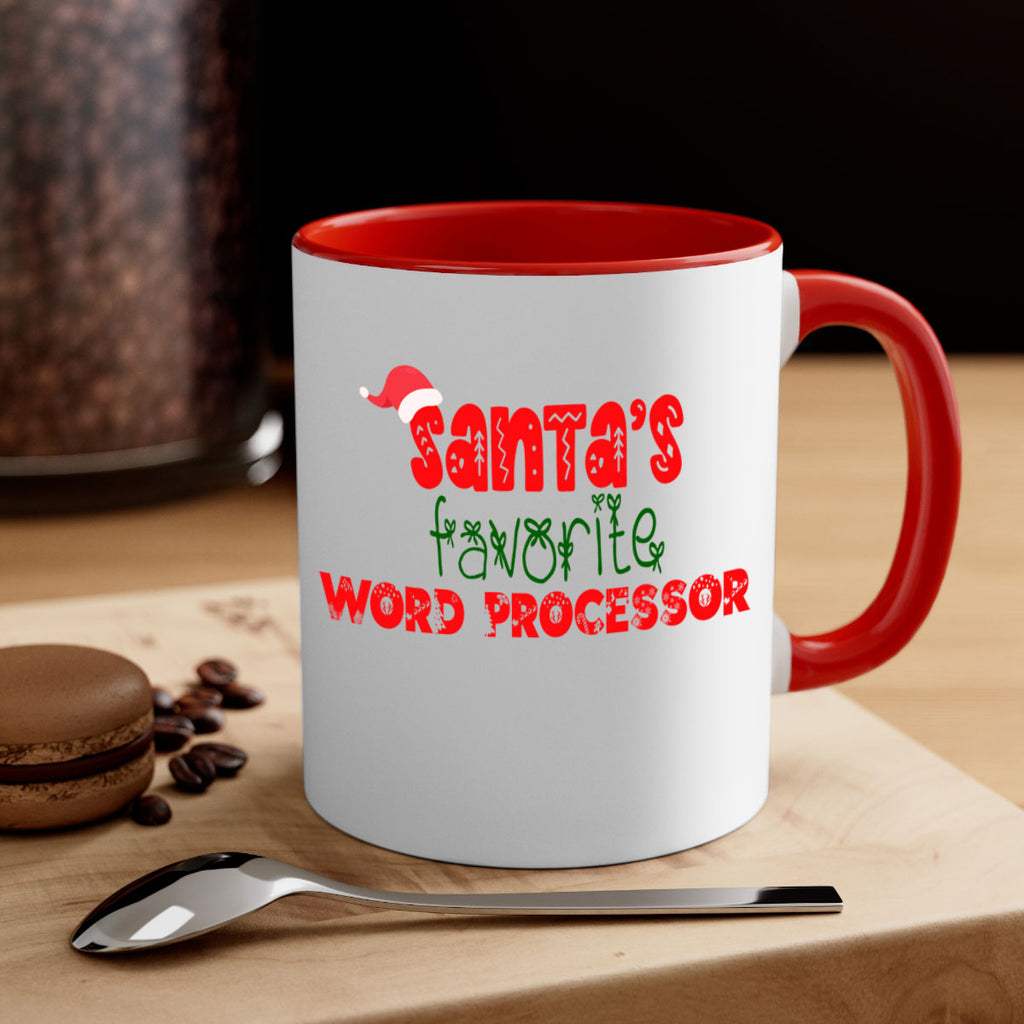 santas favorite word processor style 1158#- christmas-Mug / Coffee Cup