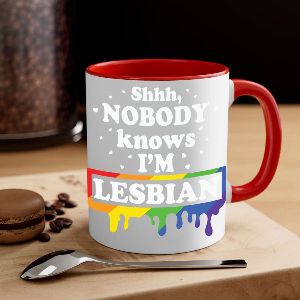 shhh nobody knows im a lgbt 21#- lgbt-Mug / Coffee Cup