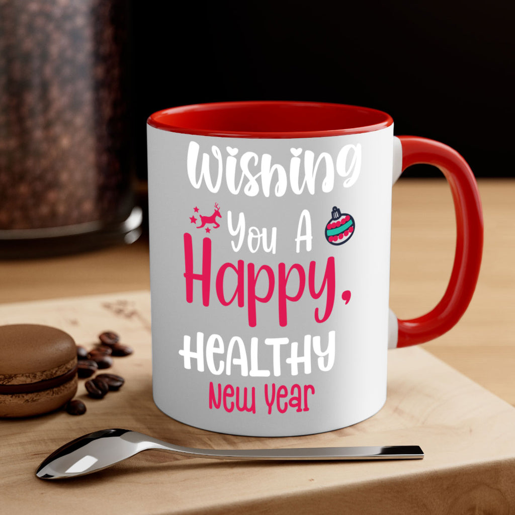 wishing you a happy, healthy new year style 1244#- christmas-Mug / Coffee Cup