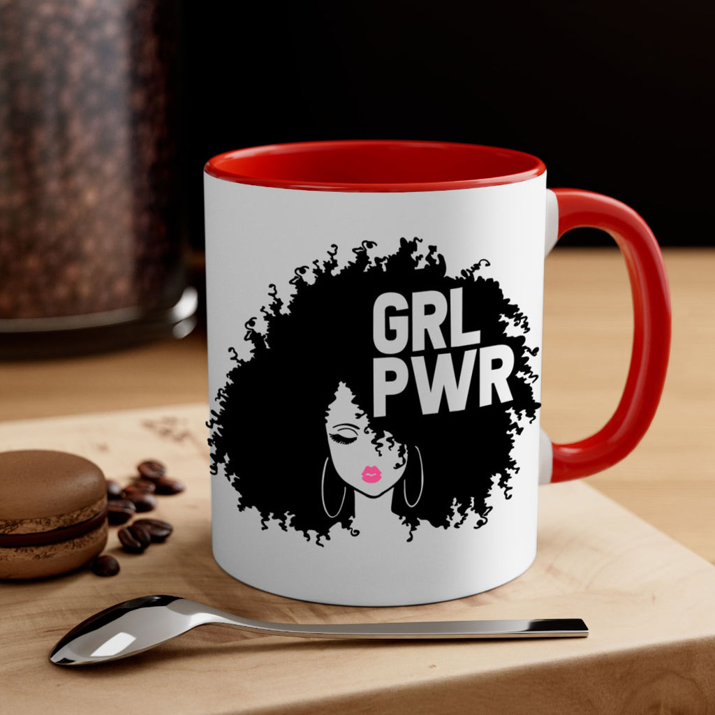 woman face grlpwr 1#- Black women - Girls-Mug / Coffee Cup
